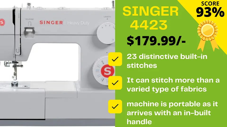 Singer 4423 Reviews The King of Heavy Fabrics Online Sewing Machine