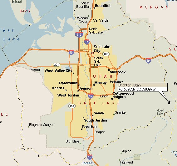 Brighton, Utah Map 2