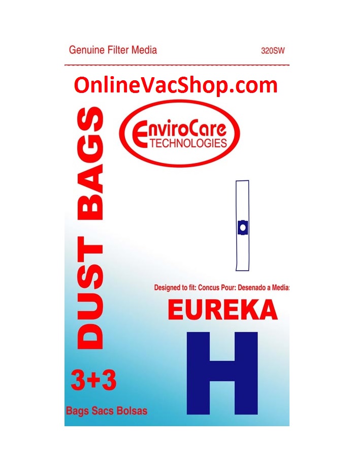Eureka H Vacuum Bags Eureka H Dust Bags