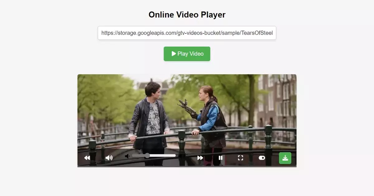 Online Video Player From URL Online Video Player