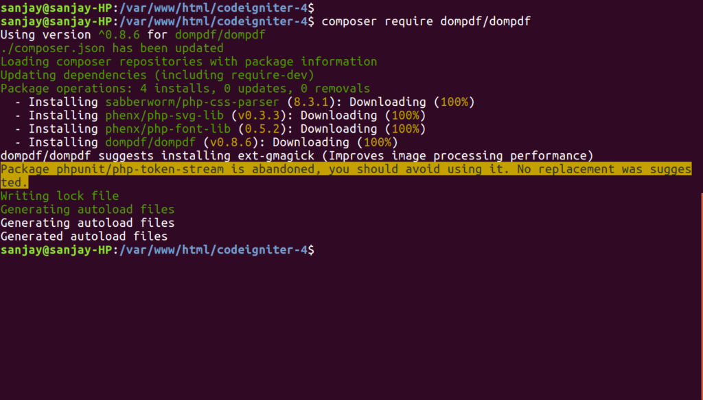 CodeIgniter 4 PDF Generate Tutorial Online Web Tutor