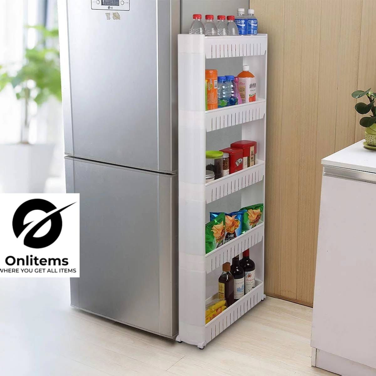 Shelves with Large Storage, Storage Rack for Narrow Spaces Onlitems