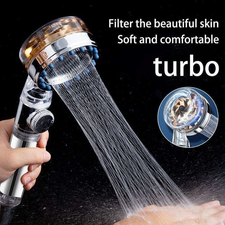 Turbo Shower High Pressure Nozzle 2 Jet Types Water Saving Onlitems