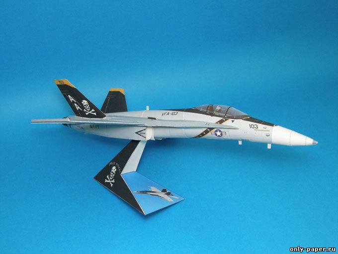 F/A18F Super Jolly Rogers [Paperreplika] из бумаги, модели