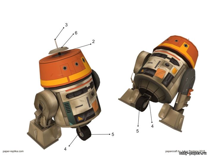 Chopper (Star Wars Rebels) [Paperreplika] из бумаги, модели бумажные