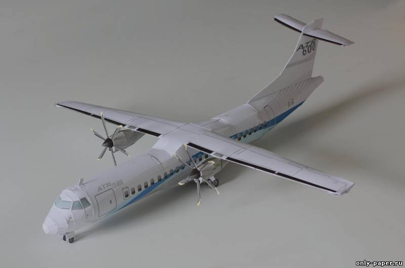 ATR72600 из бумаги, модели сборные бумажные скачать бесплатно