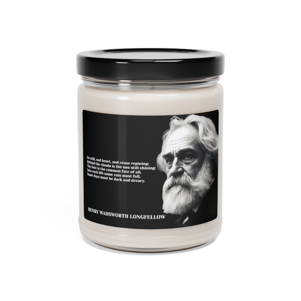 Henry Wadsworth Longfellow Scented Candle • OnlyArt Poetry Shop