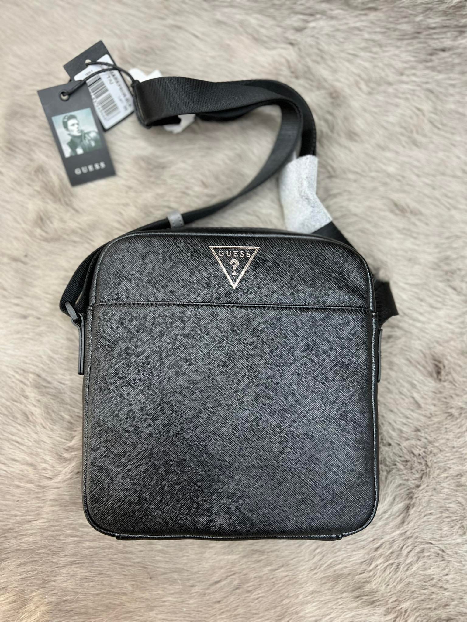 Guess Men Black Side Bag • ONLY BRANDS MALTA
