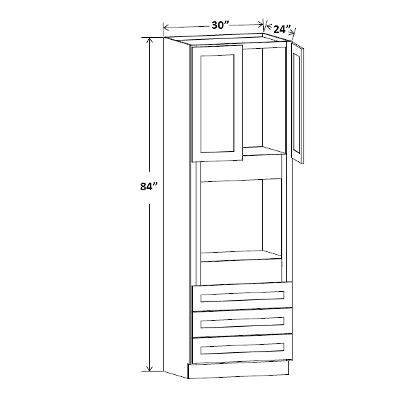 30" Wide 84" Tall Oven