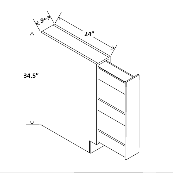 09" Wide Spice Rack Base