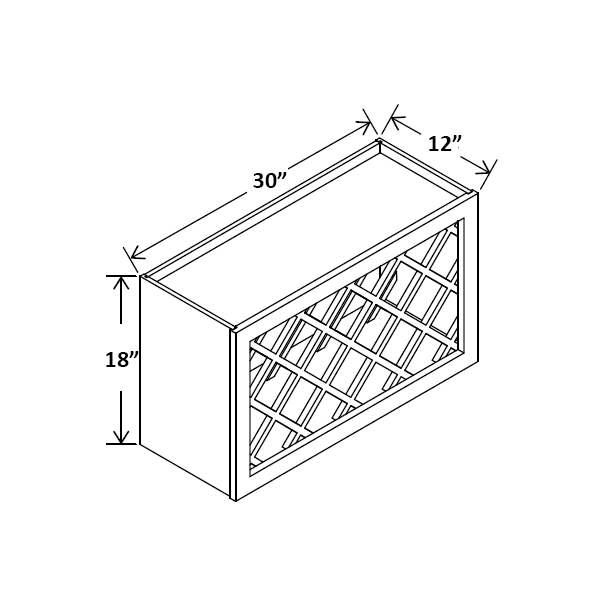 30" Wide 18" Tall Wine Rack