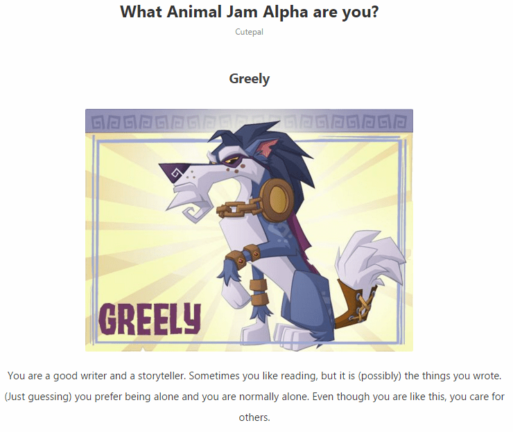 Animal Jam Quiz What Famous Jammer Are You onlyclever