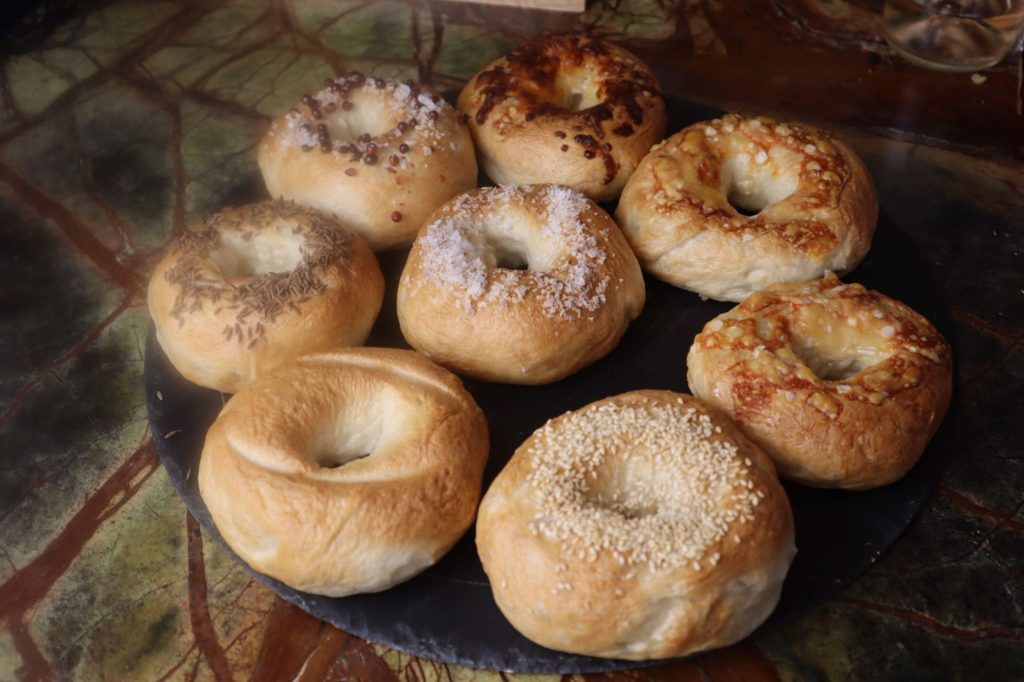 Homemade Bagels with Cream Cheese schmear (and Lox) We're Only Cumin