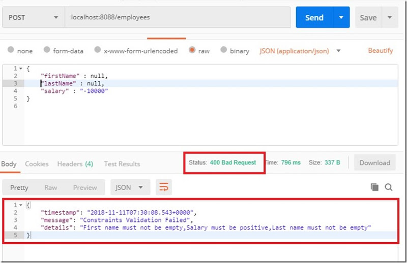 Part 1 Spring Rest Input Validations Only Fullstack