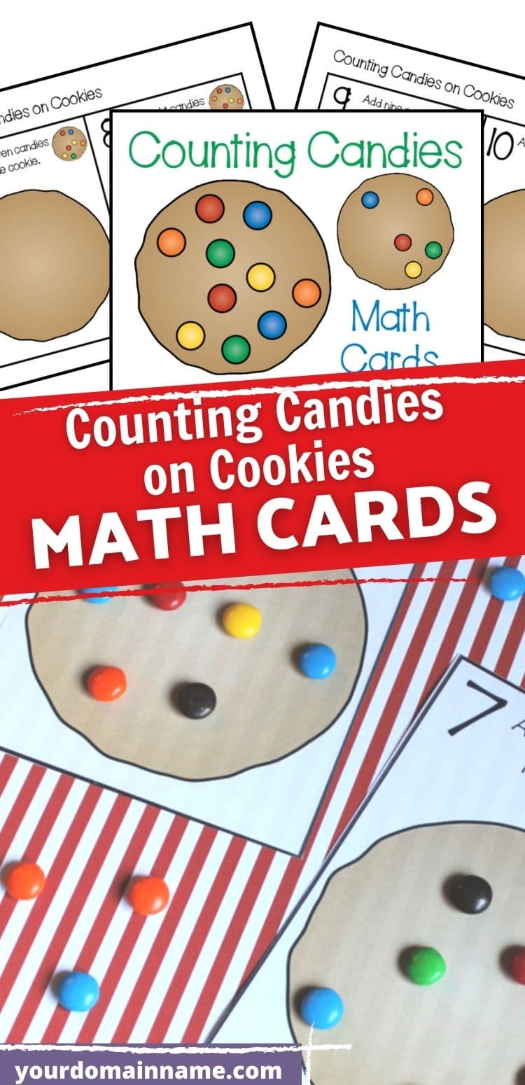 Counting Candies on Cookies Math Cards Only Passionate Curiosity