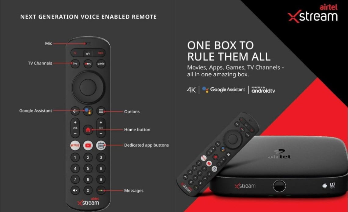 Airtel offering Xstream Box at Rs 1500 refundable Security Deposit