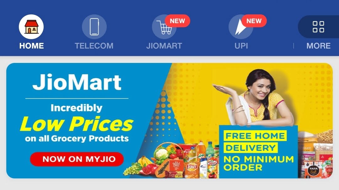 JioMart integrated within MyJio app
