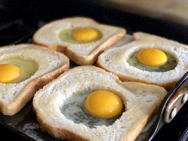 Egg in a hole This polyonymous dish might be the best breakfast ever