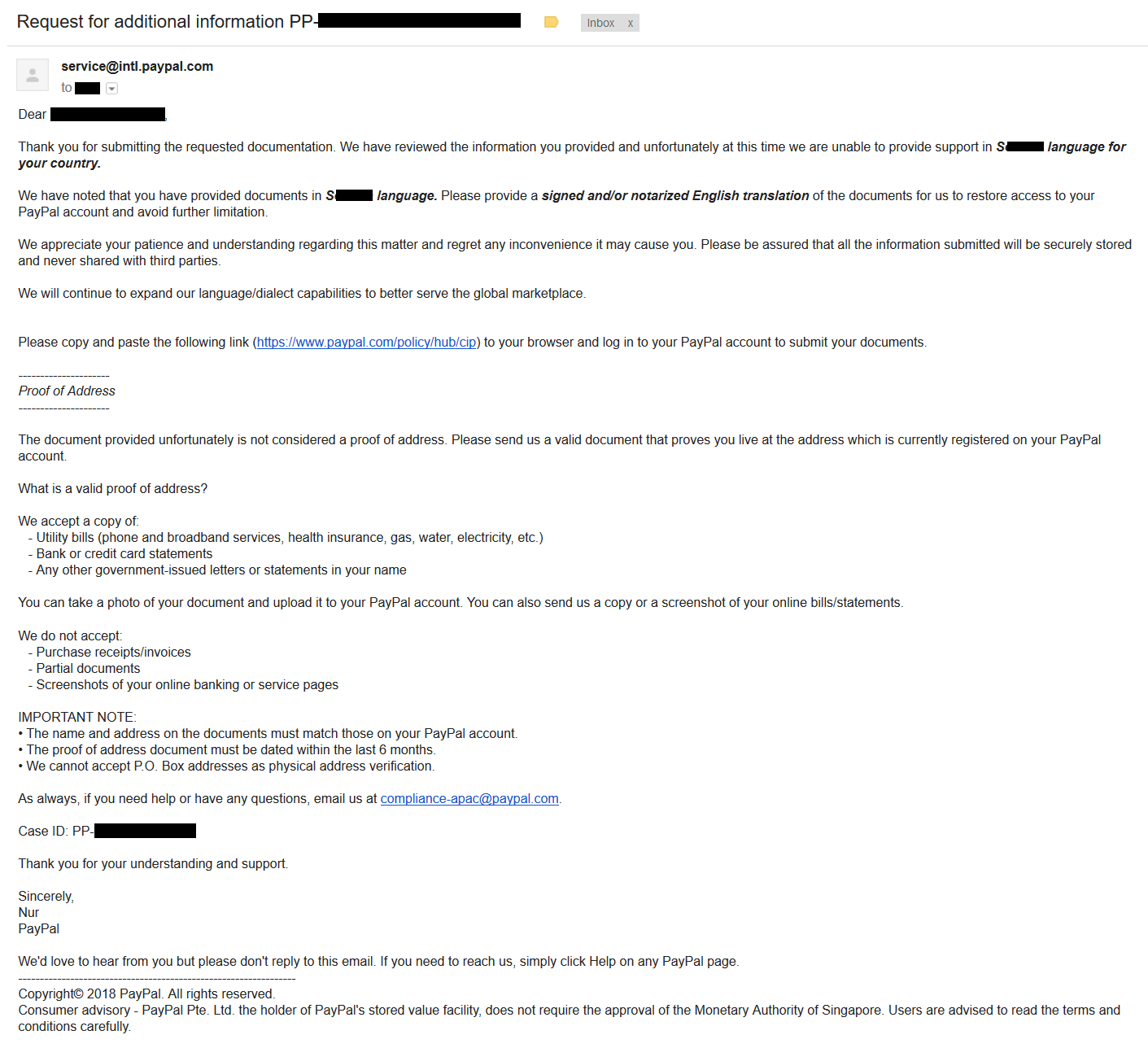 Paypal Please confirm your identity OnMoneyLine