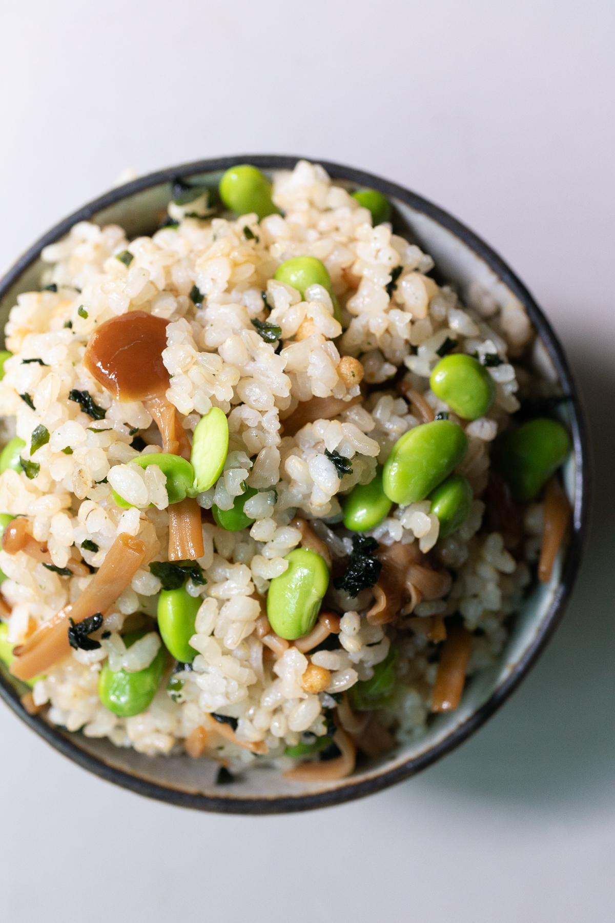 Rice Cooker Recipe Edamame Rice Onolicious Hawaiʻi