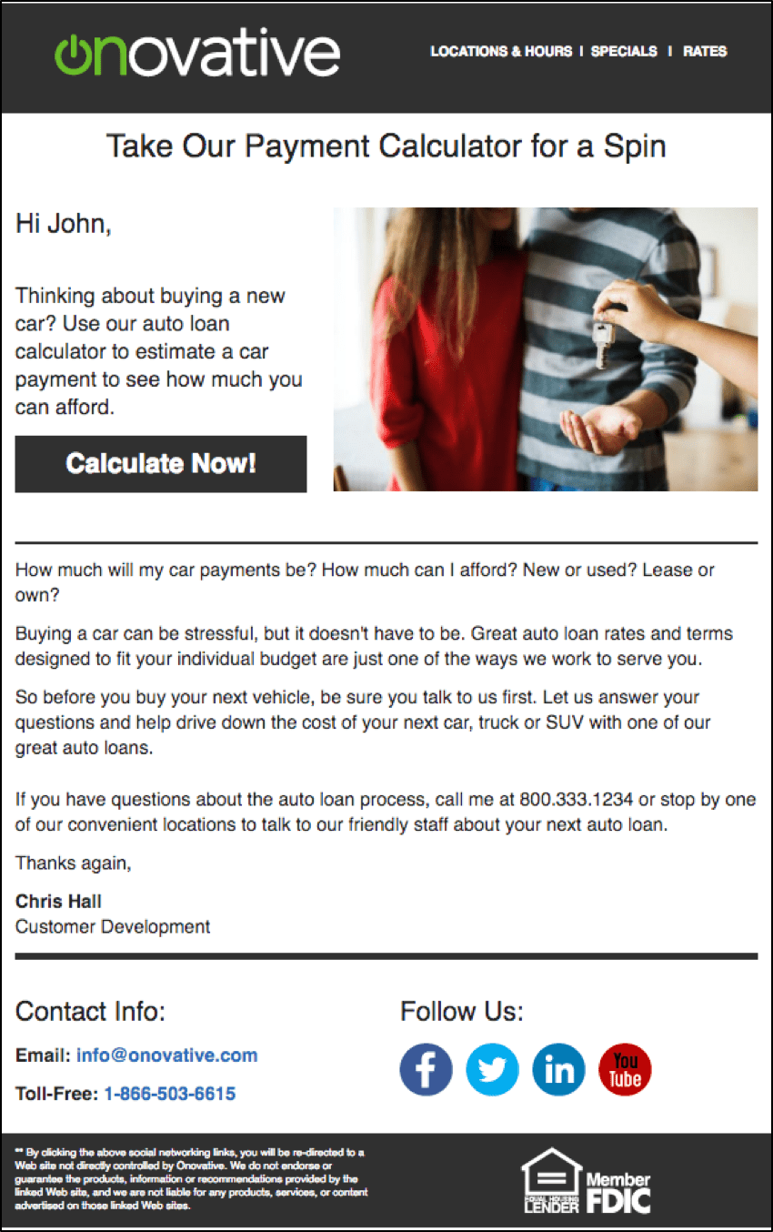 Auto Loan Campaign Successful