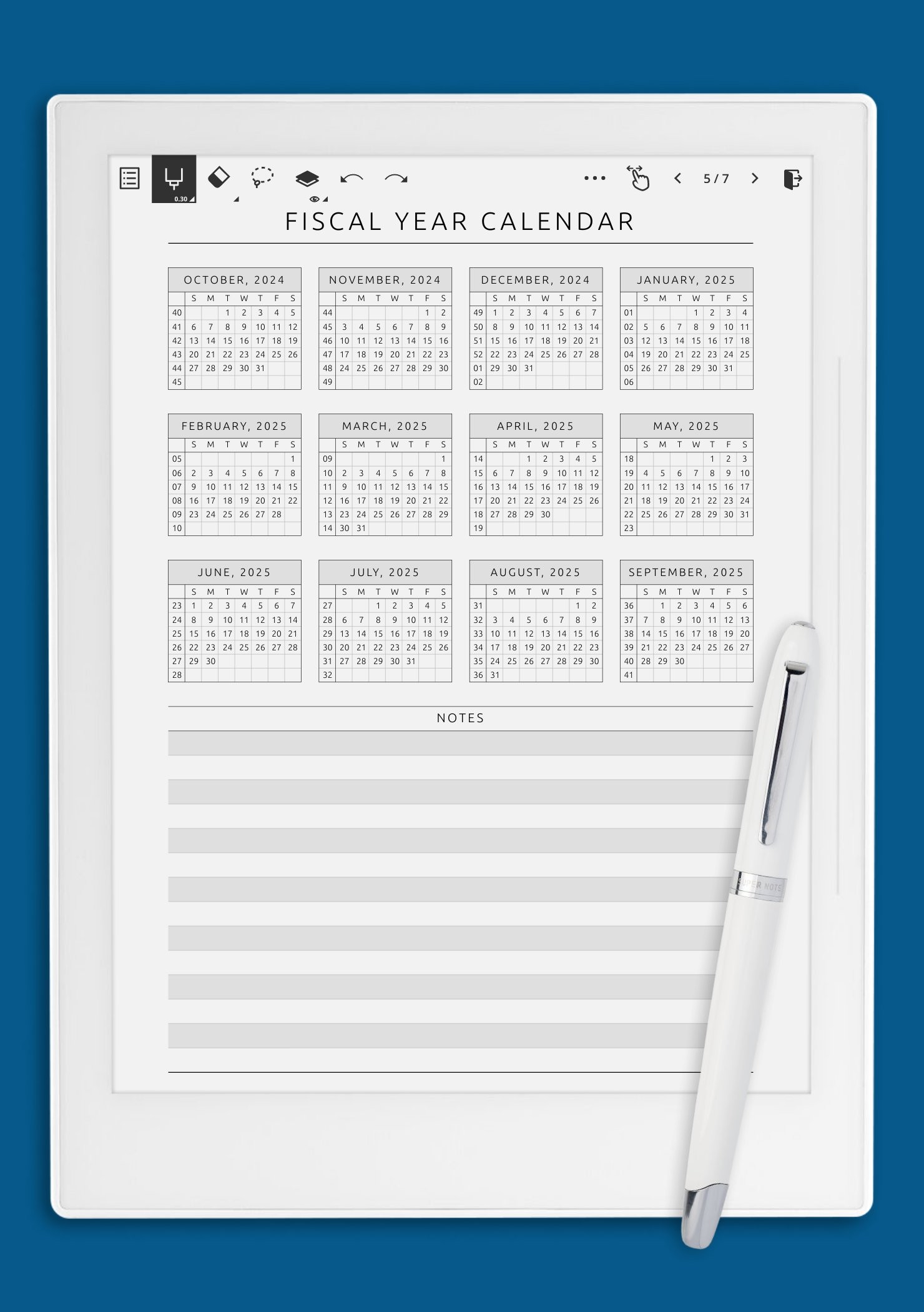 Download Printable Fiscal Year Calendar Template PDF Download Printable Fiscal Year Calendar Template PDF