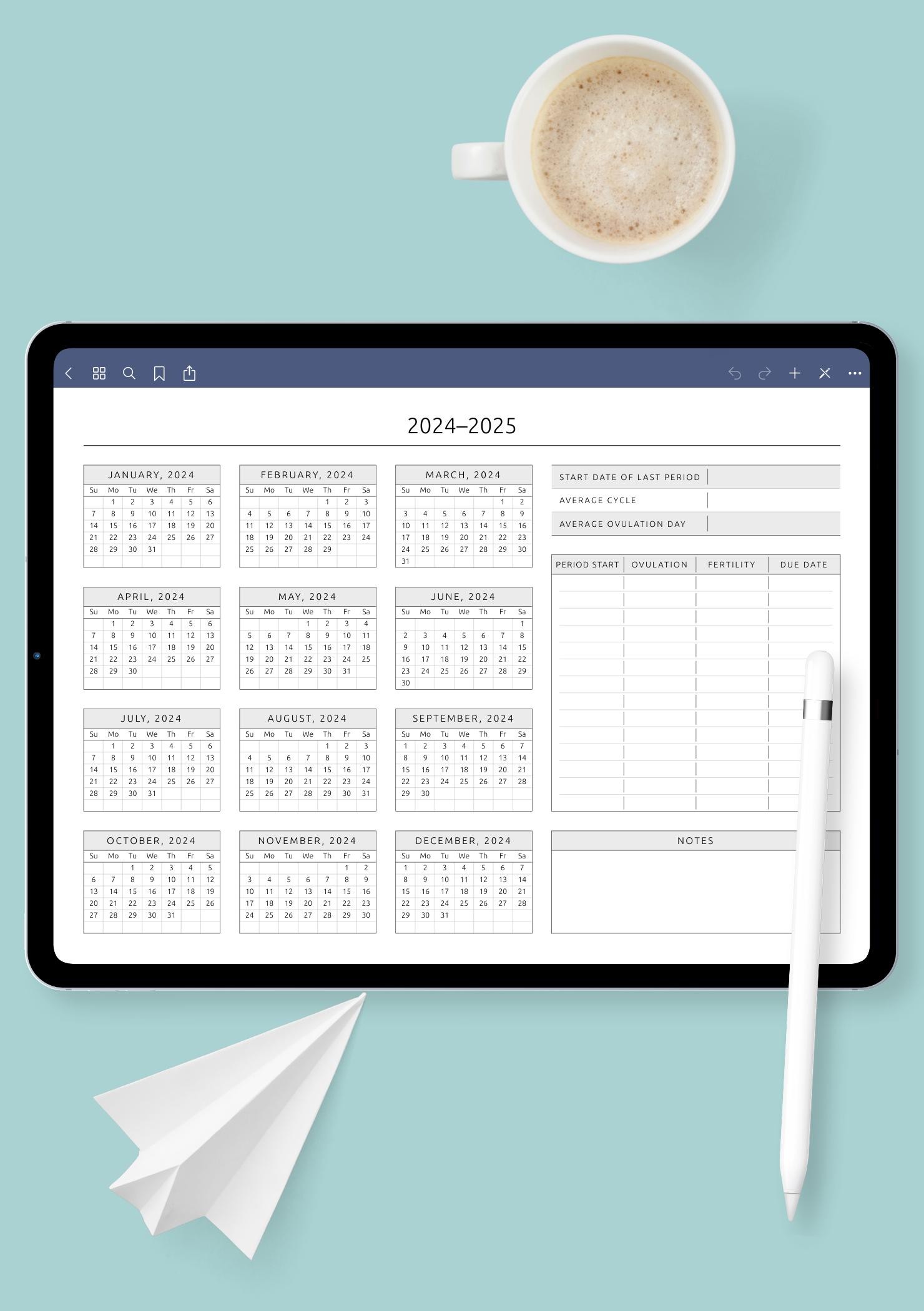 Download Printable Ovulation Calendar Template PDF