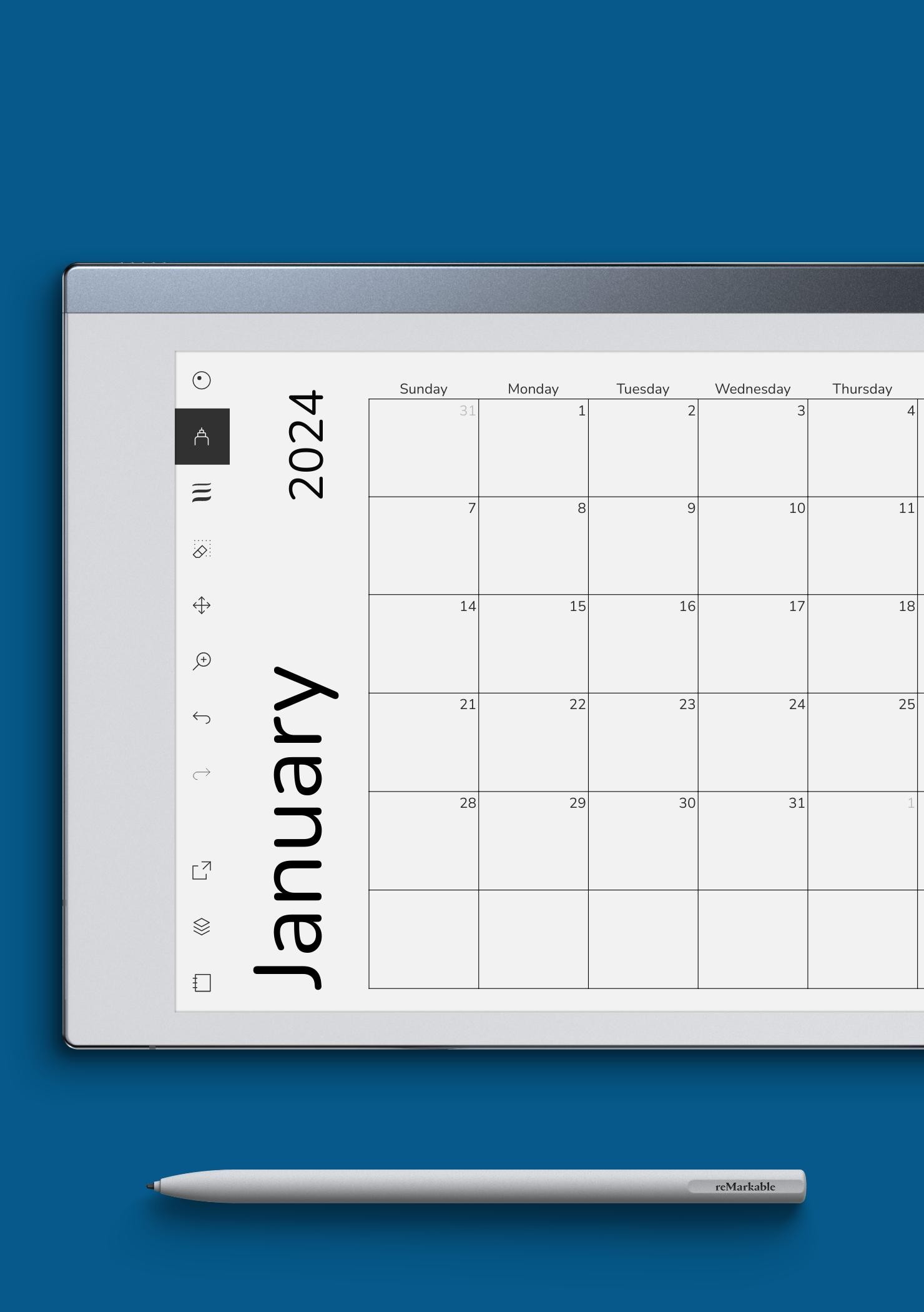 Download Printable Simple Monthly Calendar Grid PDF Download Printable Simple Monthly Calendar Grid PDF