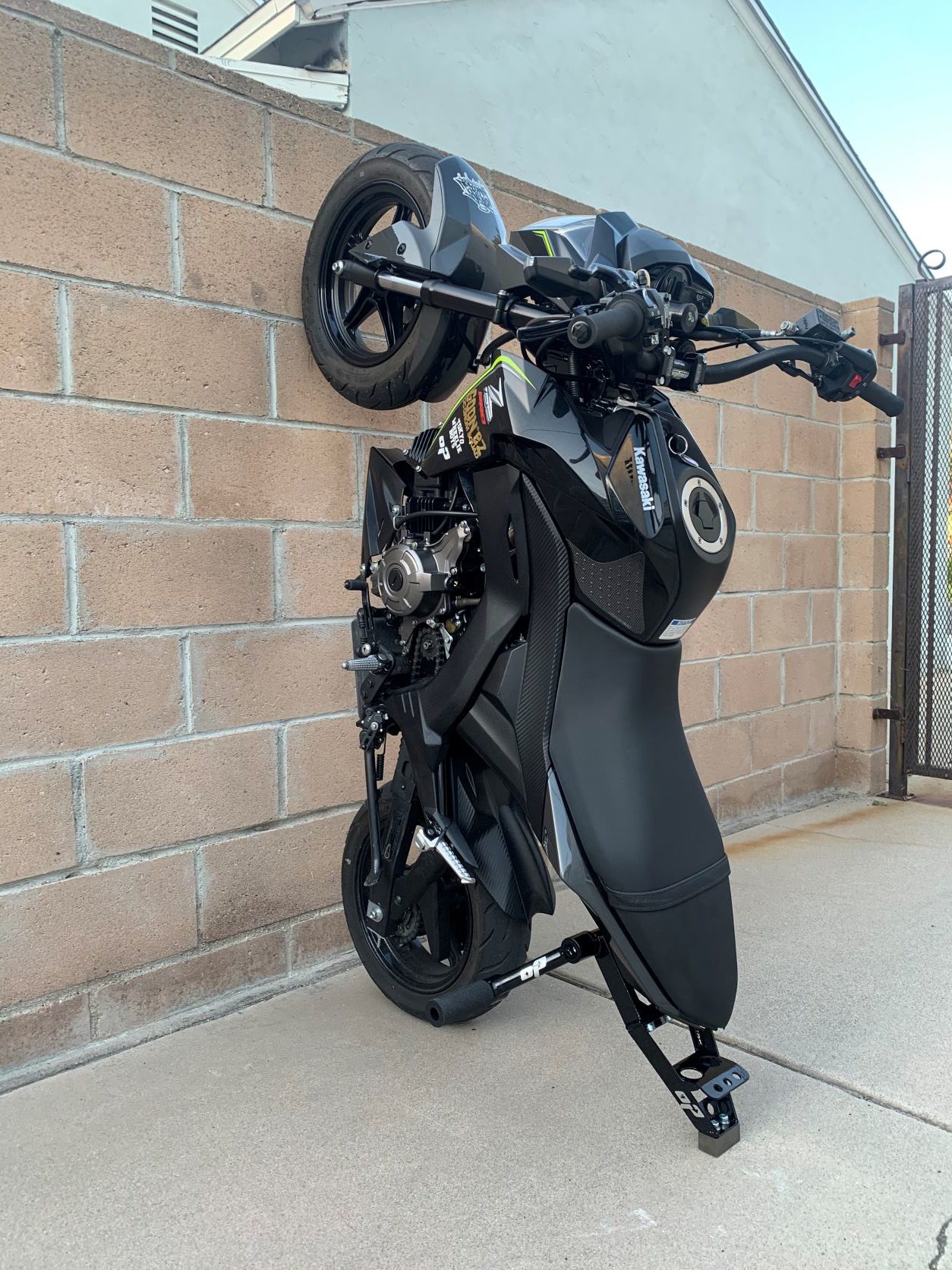 2017 2022 Kawasaki Z125 Sub Cage & Titanium Scrape Bar On Point