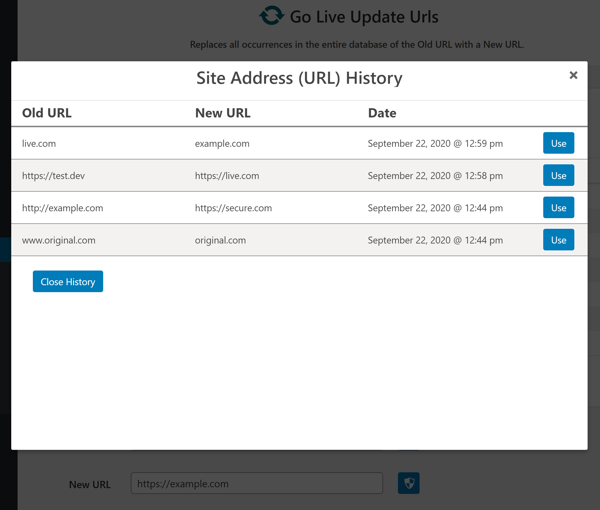 Go Live Update Urls PRO OnPoint Plugins