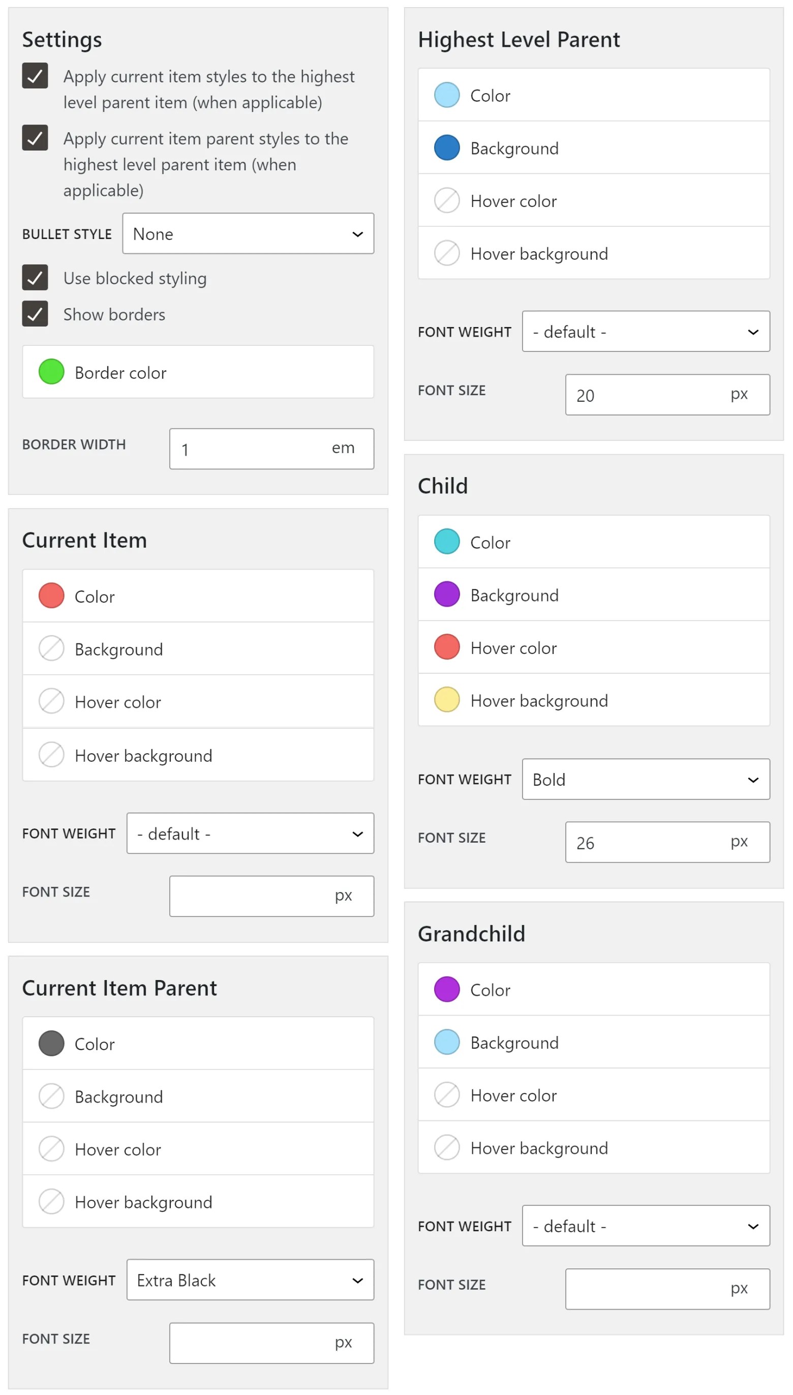 Advanced Sidebar Menu PRO Widget Styles OnPoint Plugins