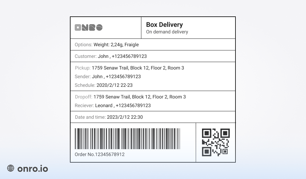 Parcel Tracking Software Onro