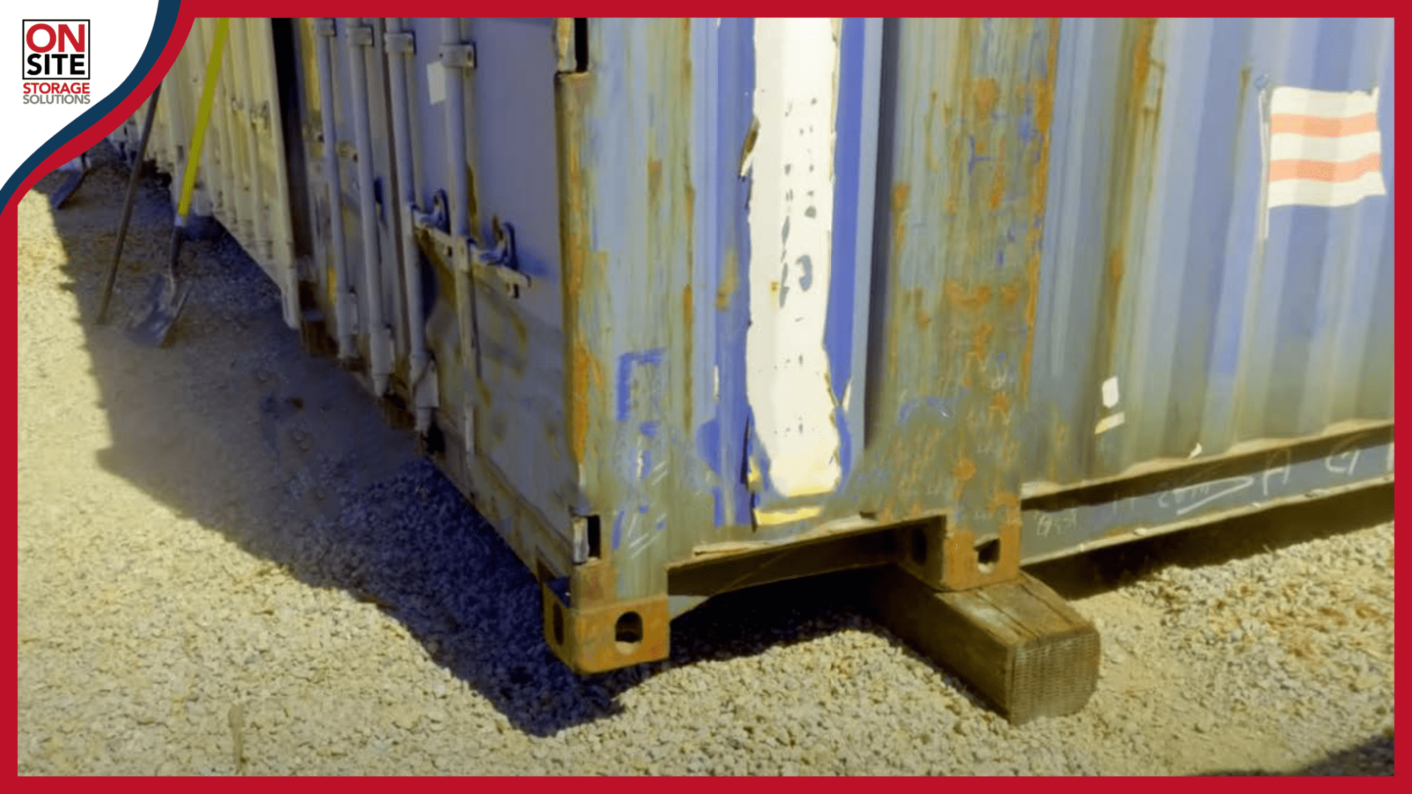 Shipping Container Foundation Rail Road Ties For Support