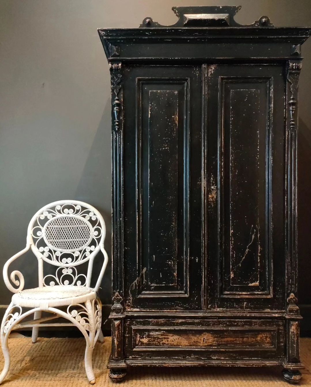 Black Painted French Wardrobe OnSite Gallery