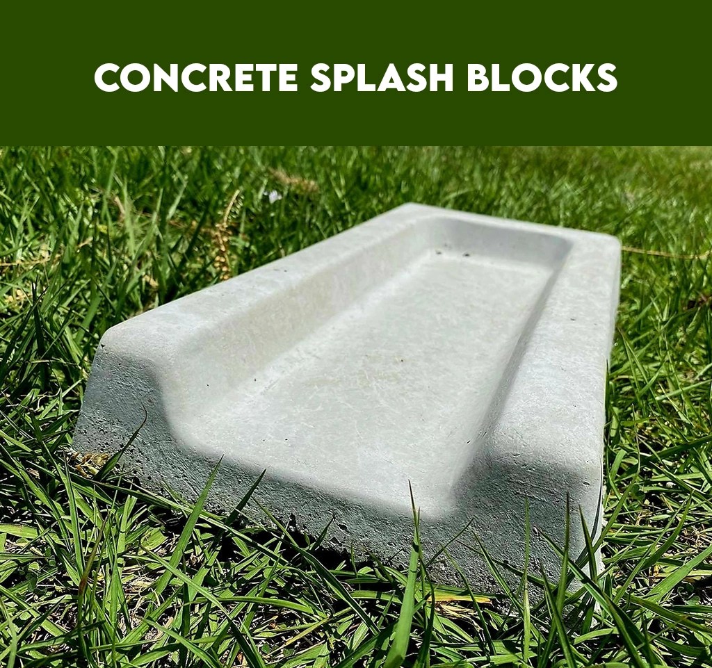 Concrete Splash Blocks for Gutters