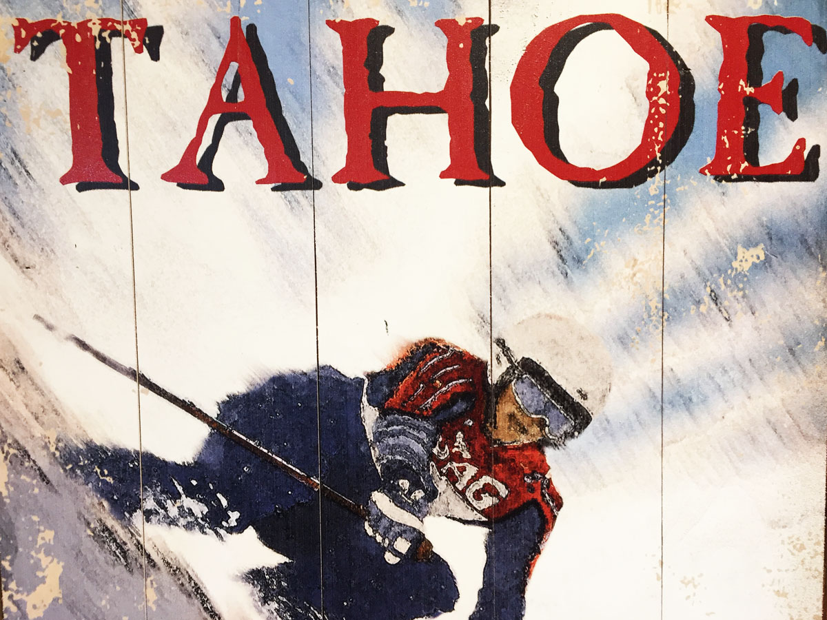 Heavenly Mountain Vintage Ski Sign, Gunbarrel 25, Lake Tahoe Gift