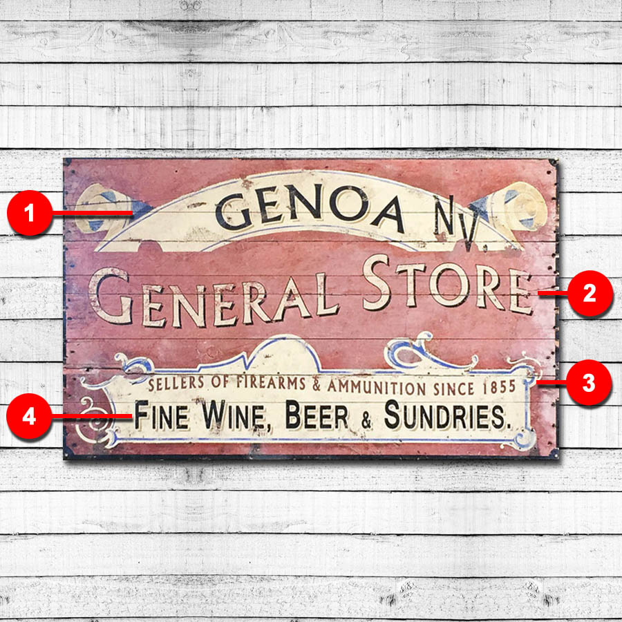 General Store Vintage Sign Personalized & Custom Wood Sign