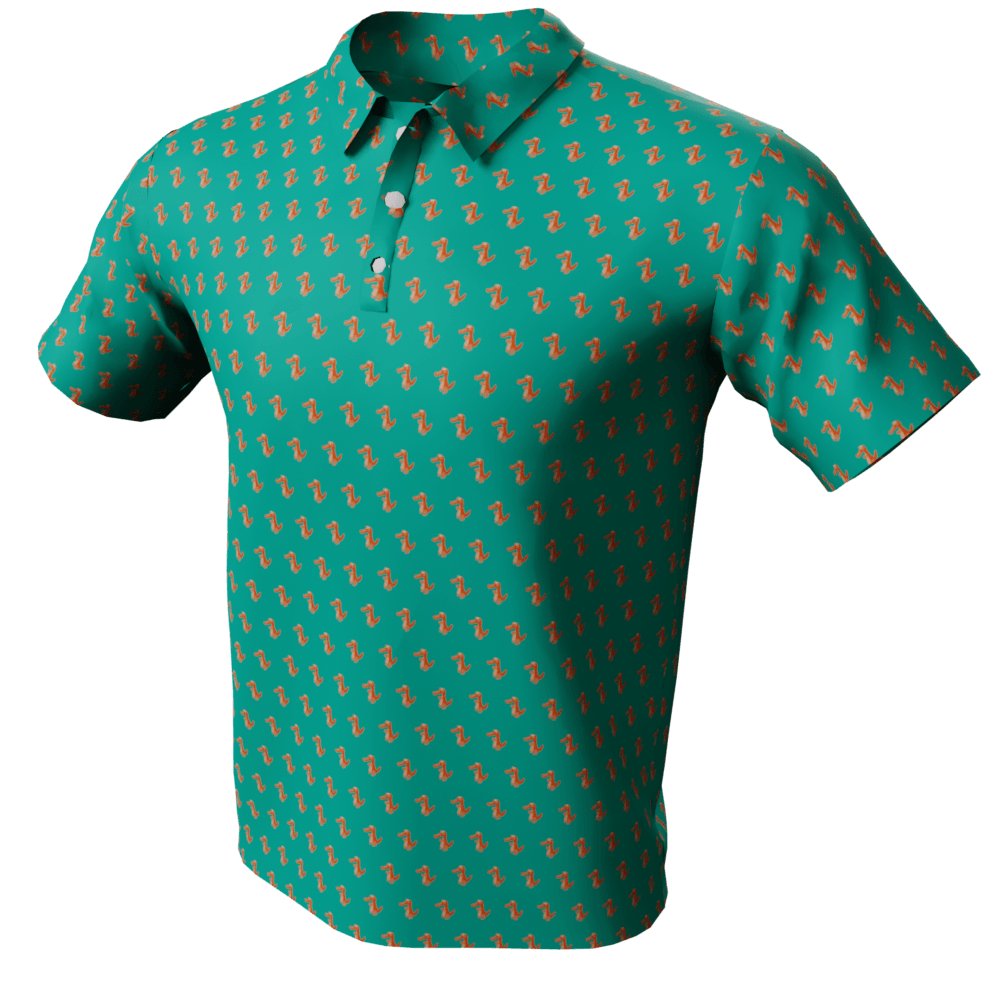 Crocodile Pattern Polo Golf Shirt Ontal Golf Apparel