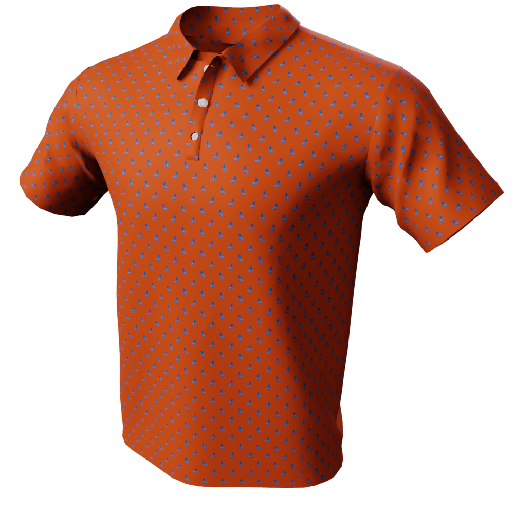 Duck Pattern Polo Golf Shirt Ontal Golf Apparel