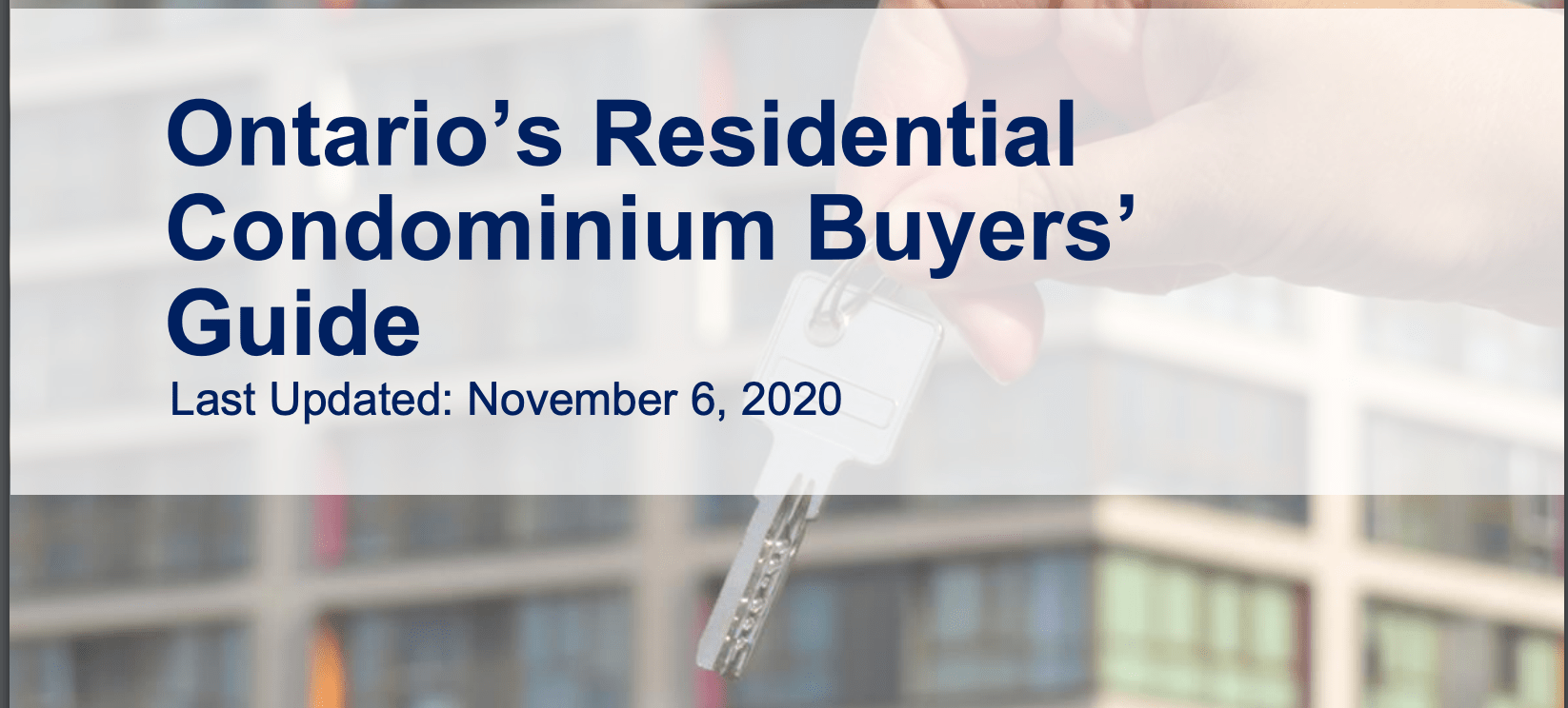 Ontario launches guide for residential condo buyers Ontario