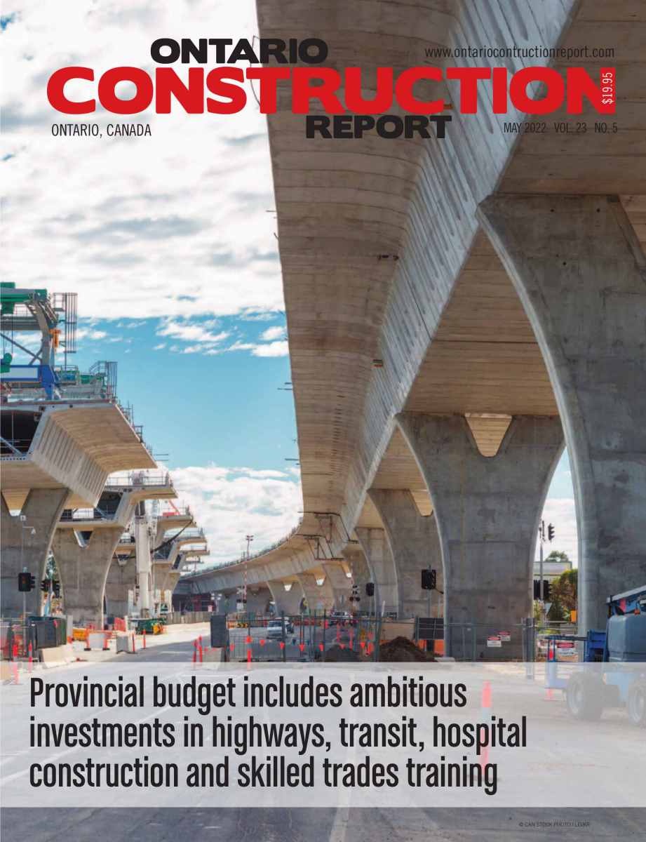 Ontario Construction Report May issue published ontario construction