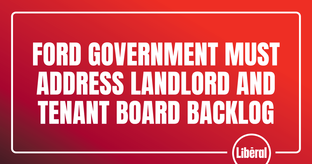 Ford Government Must Address Landlord and Tenant Board Backlog