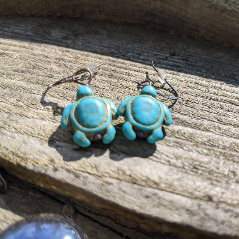 Turquoise Turtle Earrings Ontario Turtle Conservation Centre