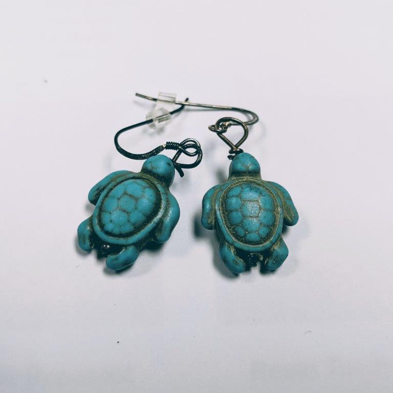 Turquoise Turtle Earrings Ontario Turtle Conservation Centre