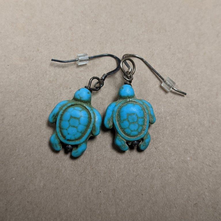 Turquoise Turtle Earrings Ontario Turtle Conservation Centre
