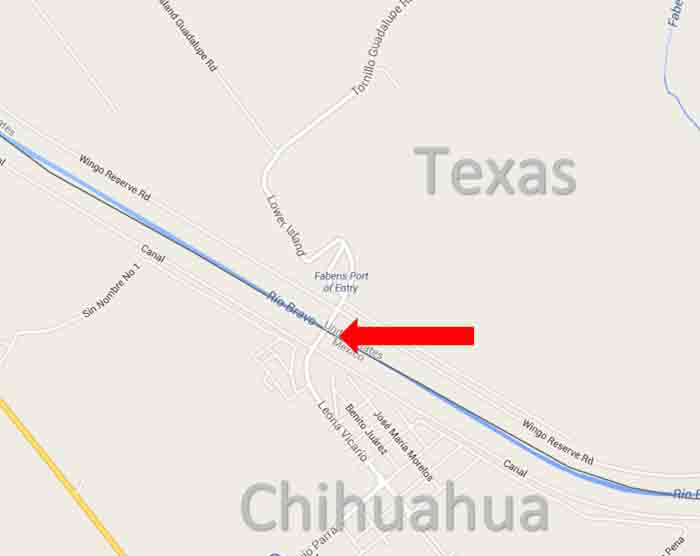 Fabens, Texas Praxedis G. Guerrero, Chihuahua Border Crossing Drive