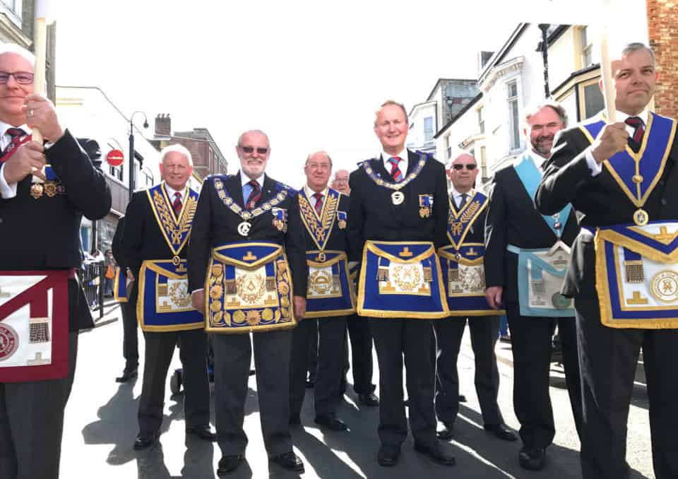 Freemasons parade on the Isle of Wight for second time in century