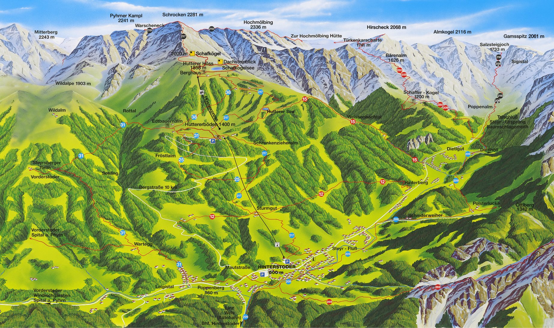 Hinterstoder summer map