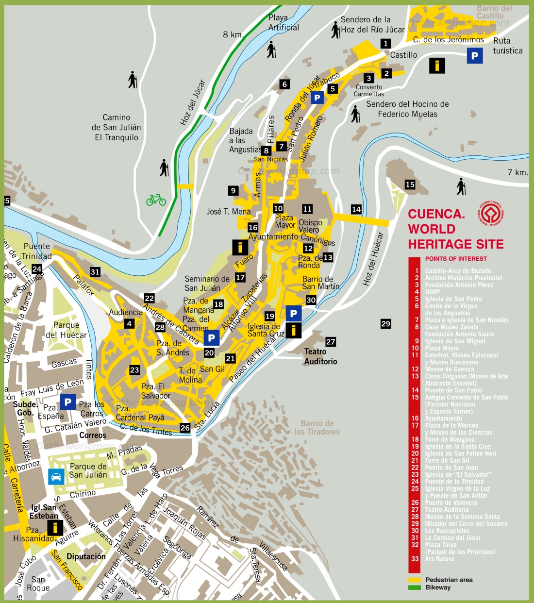 Tourist Map Of Cuenca Ecuador
