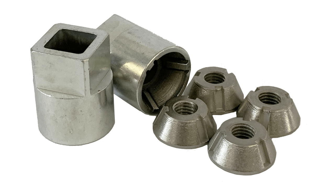 Security Nuts (M8x1.25) 4 Nuts, 2 Keys On Top Adventures